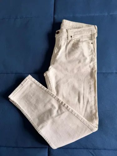 Calça Hollister Branca Masculina Skinny - Original - 40 - HCO