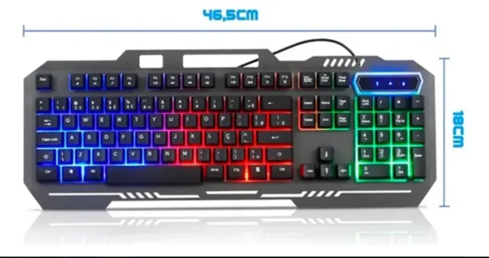 Teclado Gamer B-Max Semi Mecânico Rgb Led Usb Cinza Abnt Bm - T05 <br>R$ 47,10<br>Shopee