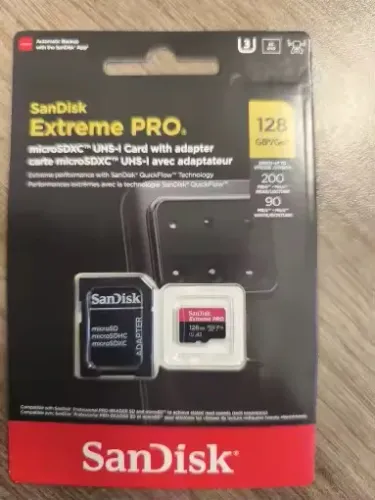 Cartão de memória SanDisk extreme pro 128GB 
