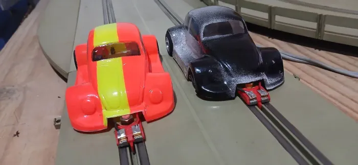 Autorama estrela Pista 8 completa com 2 carrinhos Fusca