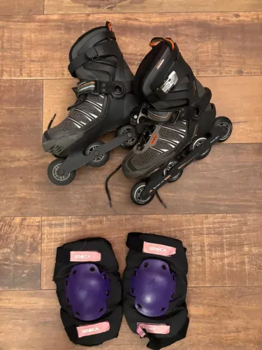 Patins importado OXELO 43 + joelheira 