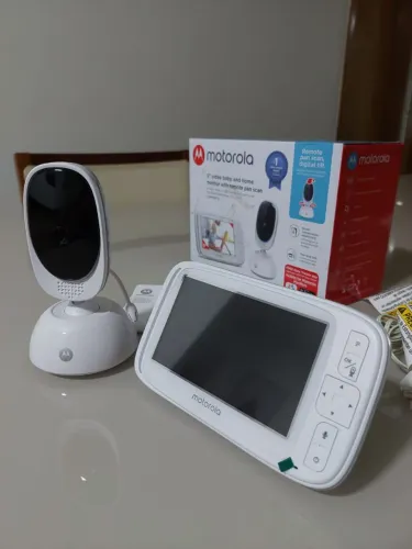 Babá eletrônica vídeo tela colorida com microfone motorola (nova) na caixa