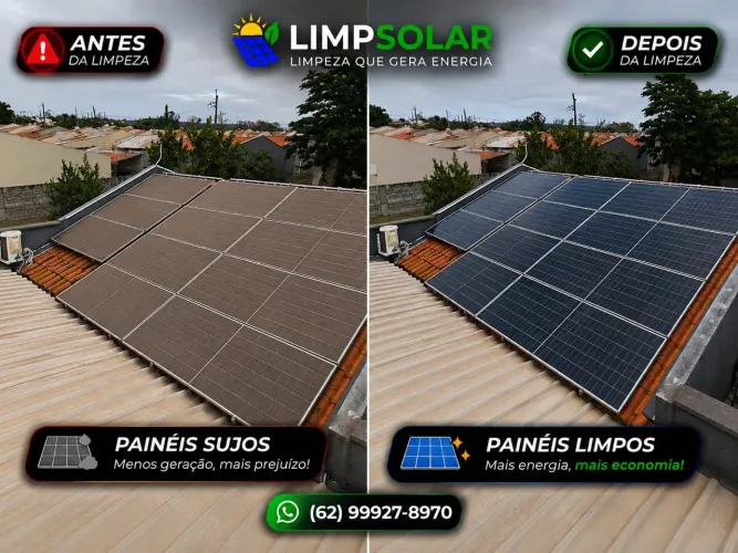 Limpeza de placas solares