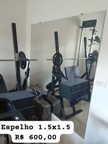 Espelho academia 1,5 x 1,5 mt