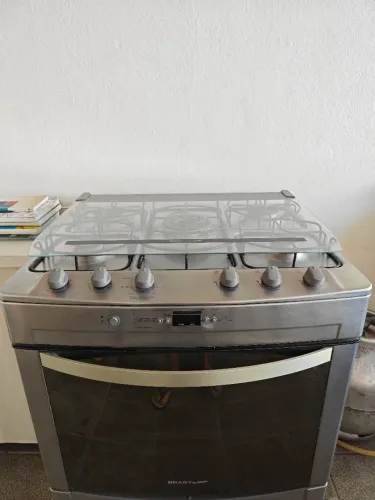 Fogão Brastemp Inox - 5 bocas seminovo