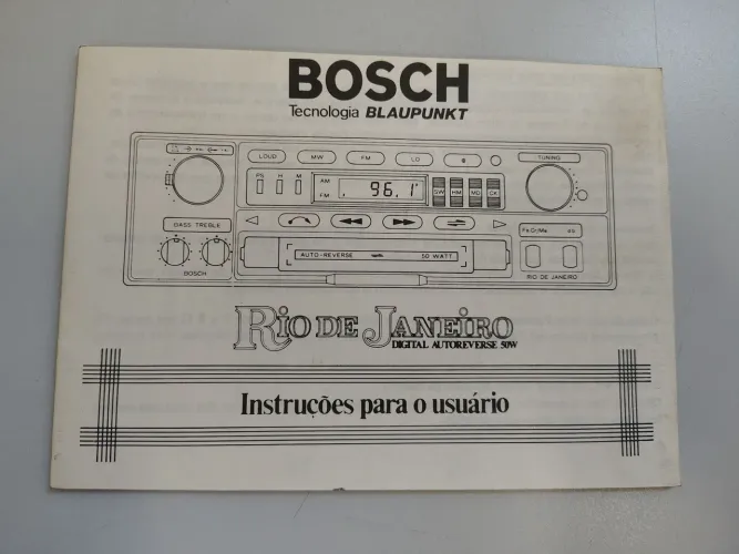 Manual Rádio Bosch Rio de Janeiro - Original