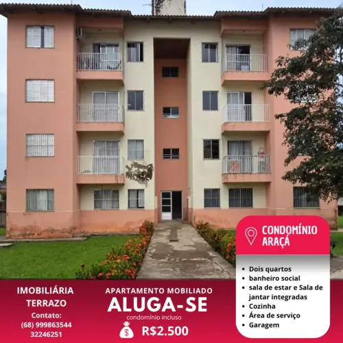 Imóvel para aluguel tem 54 metros quadrados com 2 quartos em Residencial Araçá - Rio Branc