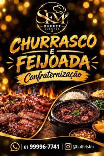 Confraternização com churrasco e feijoada buffet completo