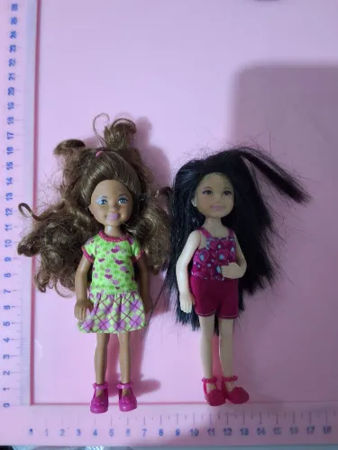 Lote 2 Mini Bonecas Barbie Chelsea / Kelly - Originais Mattel