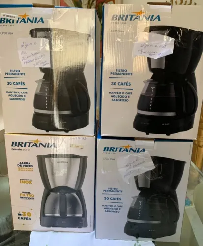 4 Cafeteiras elétrica Britania Todas Para conserto Todas com Caixas e Manual .