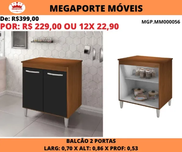 BALCÃO 02 PORTAS