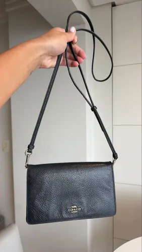 Bolsa couro Coach