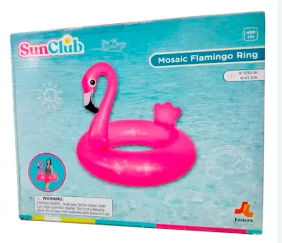 Boia Inflável Flamingo Rosa Para Piscina original 106x26