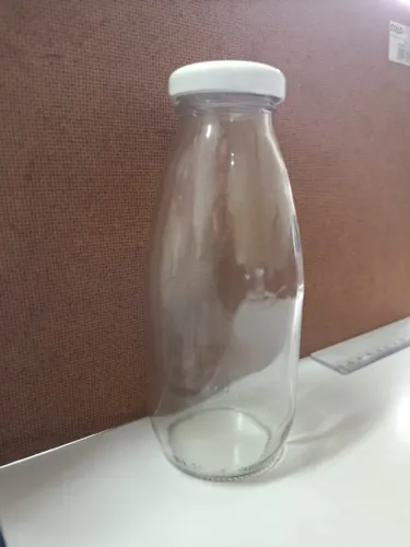 Garrafa de vidro 300ml com tampa (Caixa c/ 24)
