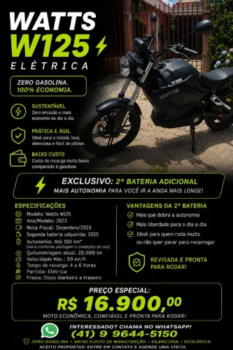 Watts w125 eletrica