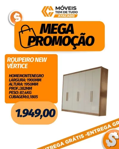 MEGA OFERTA ROUPEIRO NEW VÉRTICE