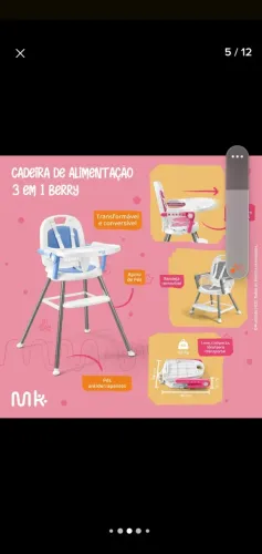 Carrinho e cadeira de alimentação 