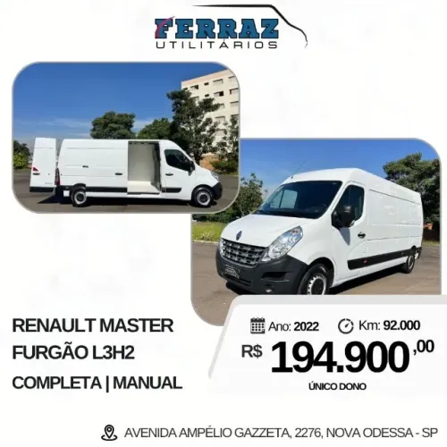 Renault Master 2.3 DCI Furgão 16V Diesel 2022