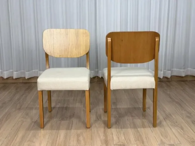 Novidade em estoque!! Conjunto Cadeiras Barcelona 2 unidades (madeira maciça)