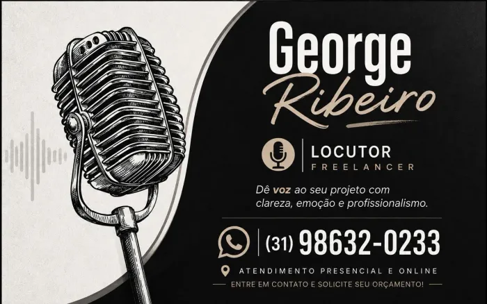 Presto Serviço De Locutor Online e Presencial Em Ambientes Que Tem Equipamentos Próprios