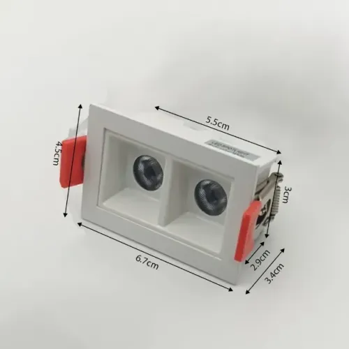 5 Spot De Embutir Duplo Mini Led 3000k Teto Alumínio