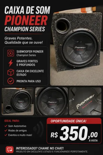 Caixa de som Pioneer grave