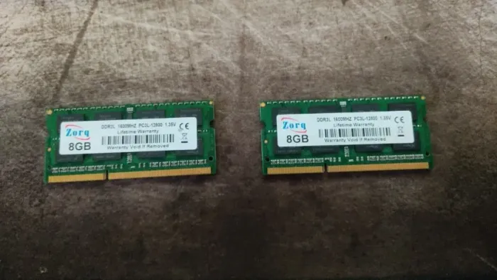 2X 8GB (16GB) note DDR3L 1600MHZ - NOVAS