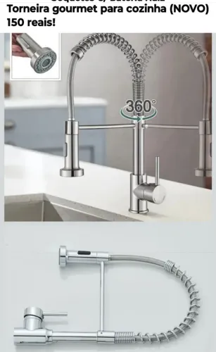 Torneira monocomando gourmet para cozinha