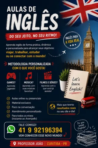 Aulas de ingles em Curitiba-Pr