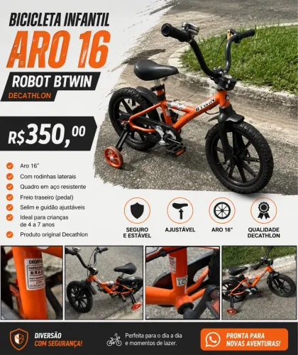 Bicicleta Infantil Aro 16 Robot Btwin - Decathlon
