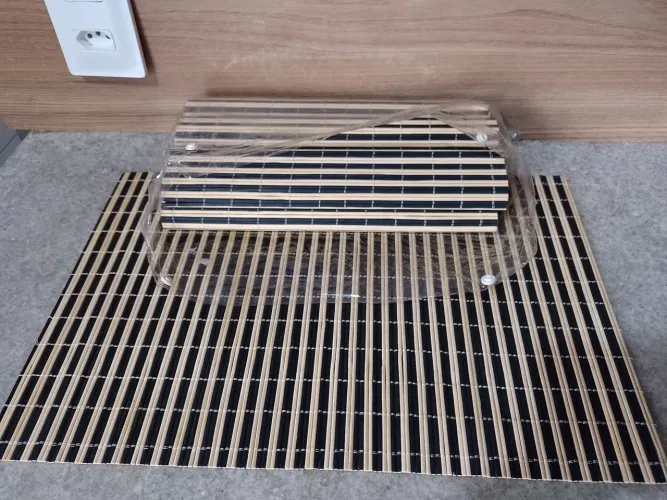 Jogo Americano Bambu Natural 30x45cm retangular - 8 unidades 