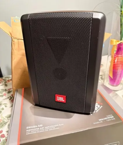 Caixa Slim Subwoofer JBL Sw68a-ms 100w Selada Sub Grave Automotivo 8 Polegadas