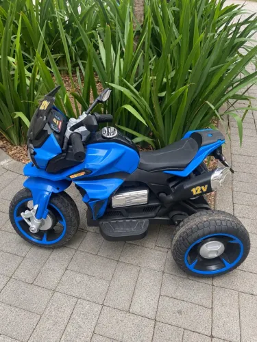 Moto Adventure azul Eletrica 12v Bandeirante