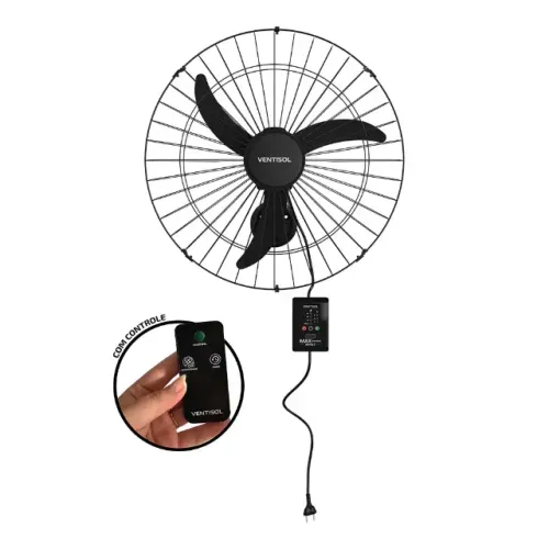 2792 - VENTILADOR PAREDE 3P MAX GRADE AÇO 60CM BIV / MARCA: VENTISOL