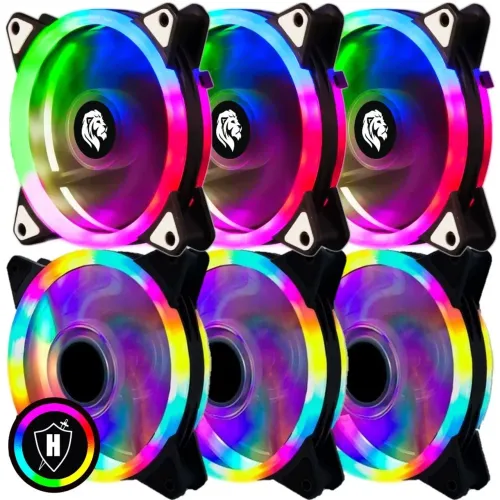 Kit 6 fans RGB 120mm