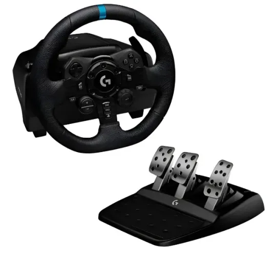 Volante De Corrida C/pedal Logitech G923 Trueforce Ps5 Ps4 Preto + SUPORTE