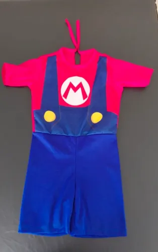 FANTASIA SUPER MARIO _tam.  1 a 2 anos 