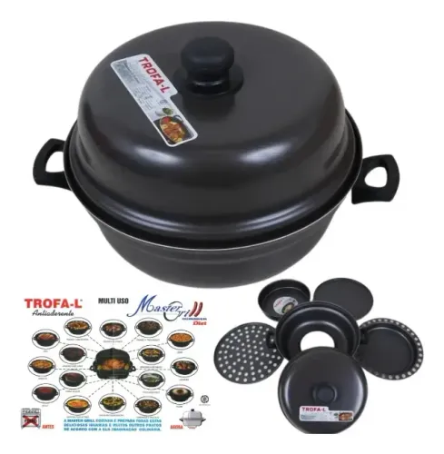 Panela Churrasqueira 4x1 Antiaderente Master Grill