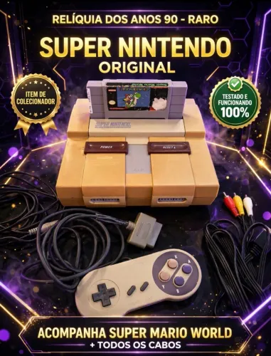 SUPER NINTENDO ORIGINAL CLÁSSICO DOS ANOS 90