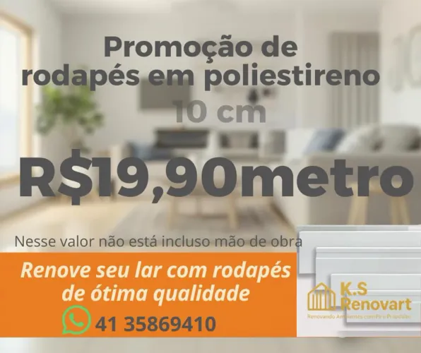 Rodapés de poliestireno 