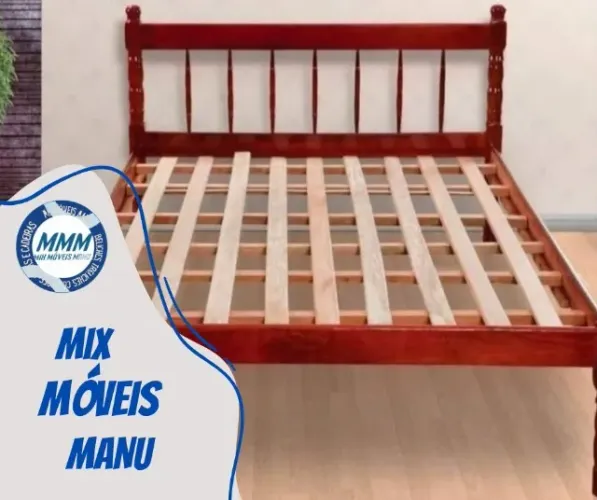 CAMA DE CASAL MADEIRA MACIÇA