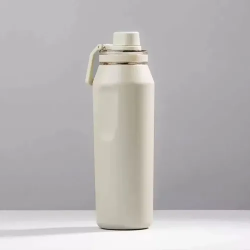 Garrafa Térmica Em Aço Inox Vytta Creme Capacidade 1 Litro 