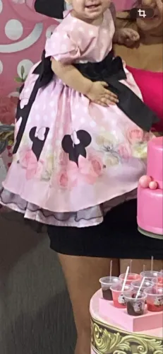 Vestido minnie aniversário de 1 ano