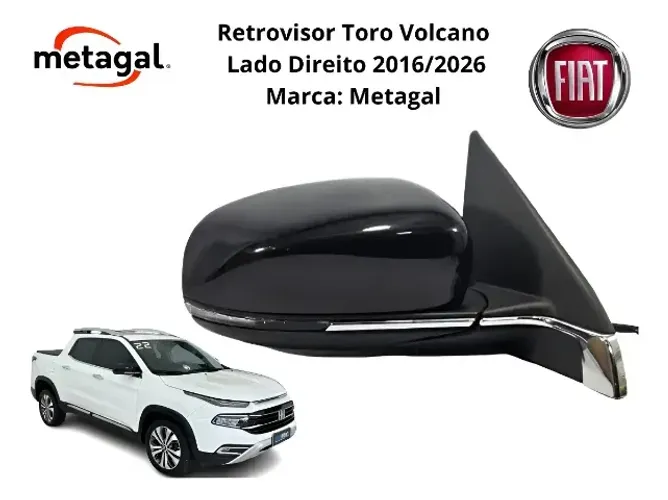 Retrovisor Fiat Toro Volcano 2017 2018 2019 2020 2021 Ld (Usado)