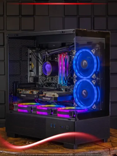 Desktop Gamer Ryzen 5 5600X, RX 6650 XT 8GB, 32GB, NVMe 512GB, WC 240mm, Fonte 650W