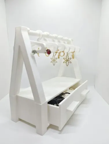 Porta Joias com mini cabides e gavetas 3D