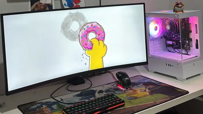 Vendo ou troco - pc gamer completo novo e garantia - r5 3400g + monitor 22 + kit completo