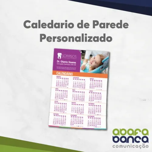 Calendario de Parede Personalizado (19,8 x 26,8cm) 100 unids