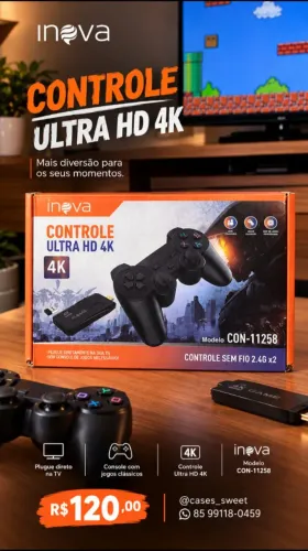 Controle Ultra HD 4K Console Inova CON-11258