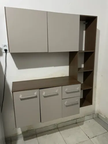 Armário de Cozinha Completo Suspenso (Aéreo, Balcão e Nichos) - Impecável